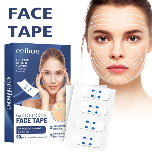 Instant Face Lift Patches – Anti-Wrinkle, Skin Tightening Strips with Hyaluronic Acid, Collagen & Vitamin C | Lifting Tape for Jawline, Double Chin & Fine Lines