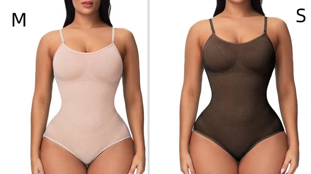 Seamless One-Piece Shapewear Bodysuit – Sculpting Compression with Adjustable Straps