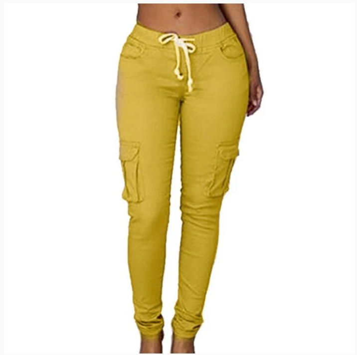 Streamline Chic: Women's Dual Pocket Slim-Fit Pants