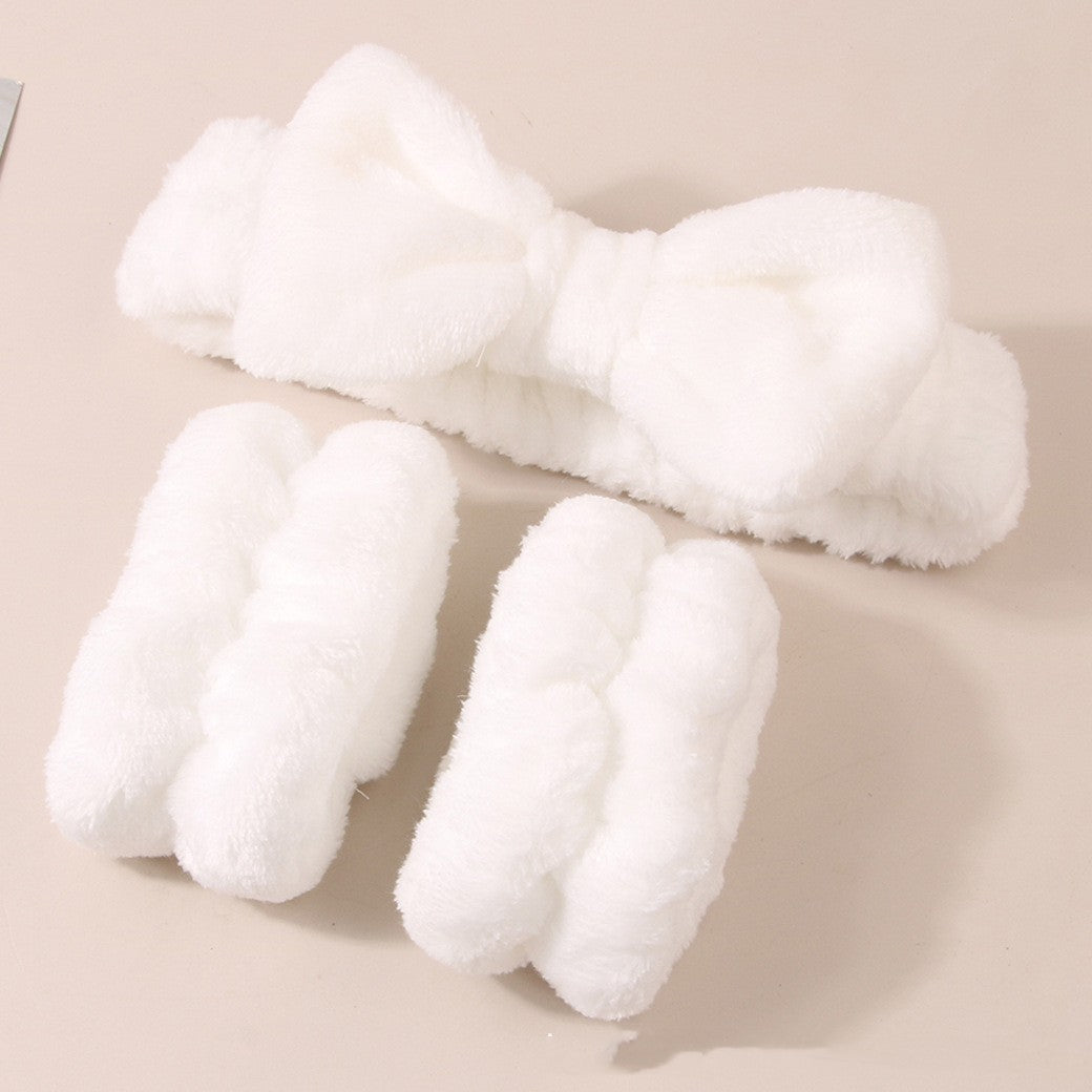 Shampoo Hair With Bow Tie Polyester Coral Velvet