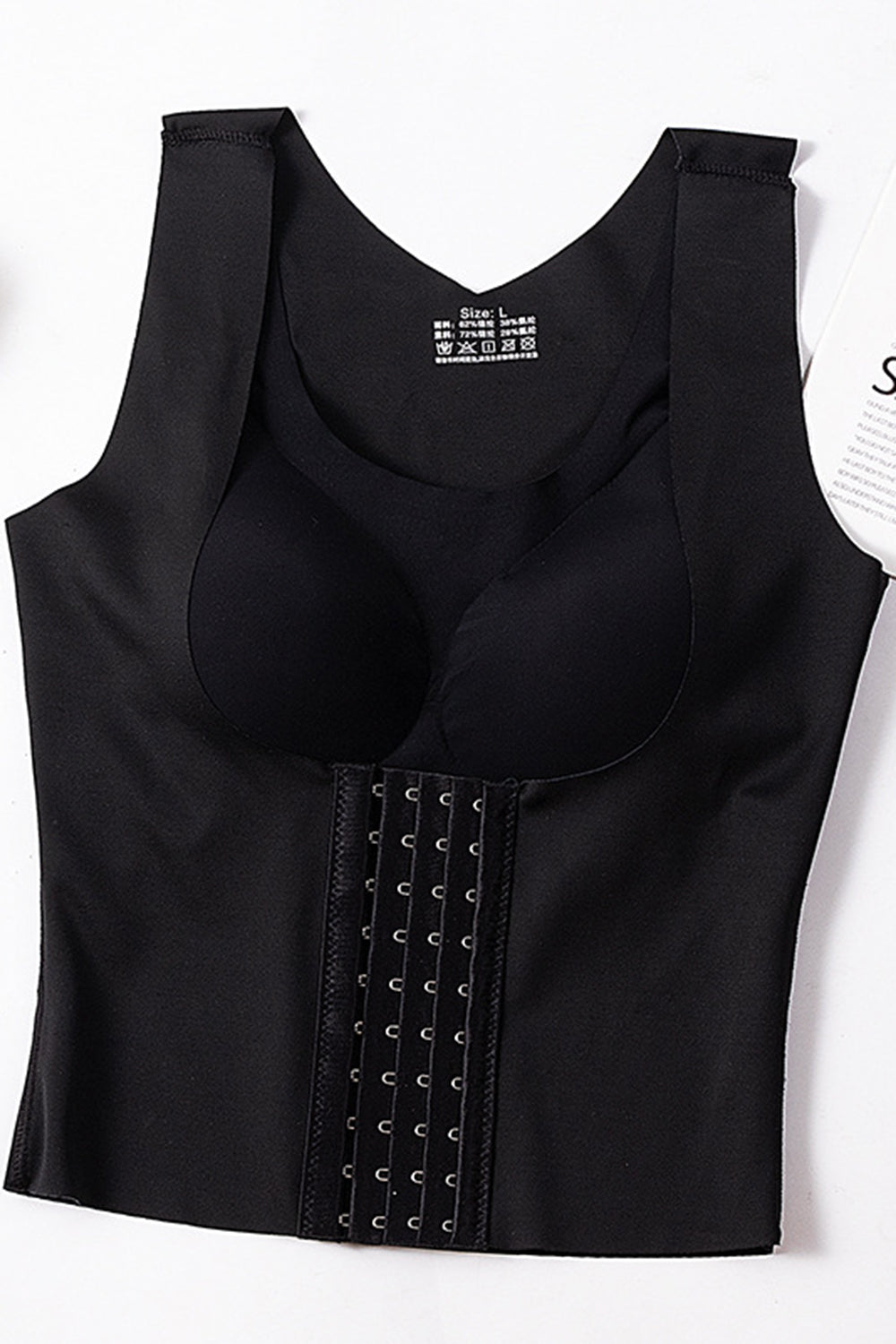 Scoop Neck Shapewear Tank – Removable Padding, Slimming Fit | Soft Nylon Blend | Nude