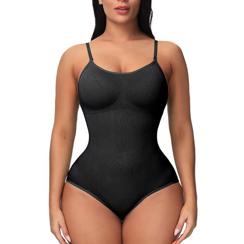 Seamless One-Piece Shapewear Bodysuit – Sculpting Compression with Adjustable Straps