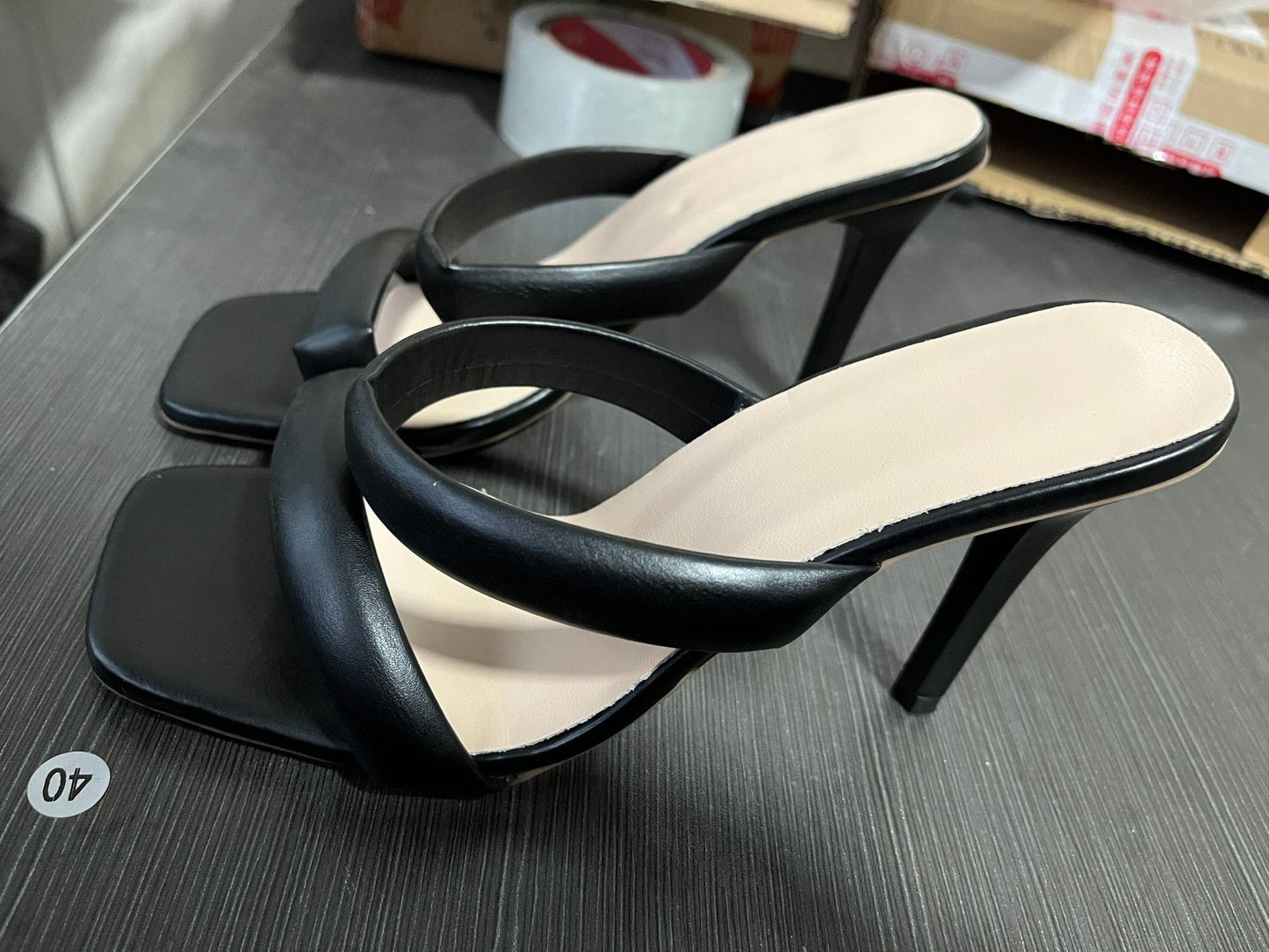 High Heel Sandals Flat Toe Stiletto Women's Fashion Shoes