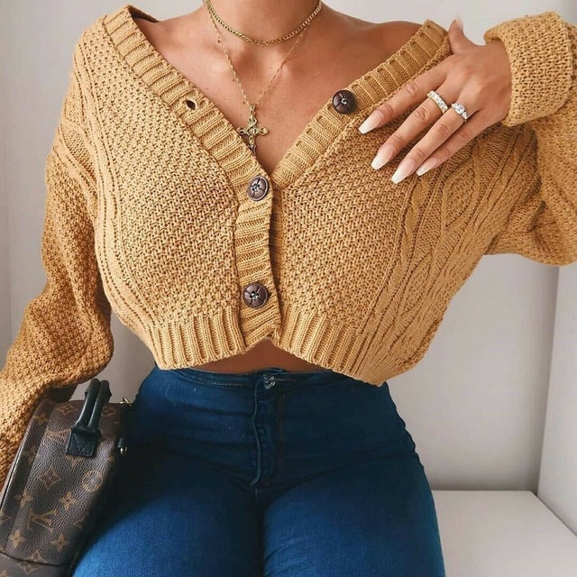 Twisted knitted top coat