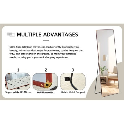 The 4th Generation Floor Standing Full-length Mirror. Wall Mirror, Bathroom Makeup Mirror, Bedroom Foyer, Clothing Store, Wall Mounted. 65 X 23.2