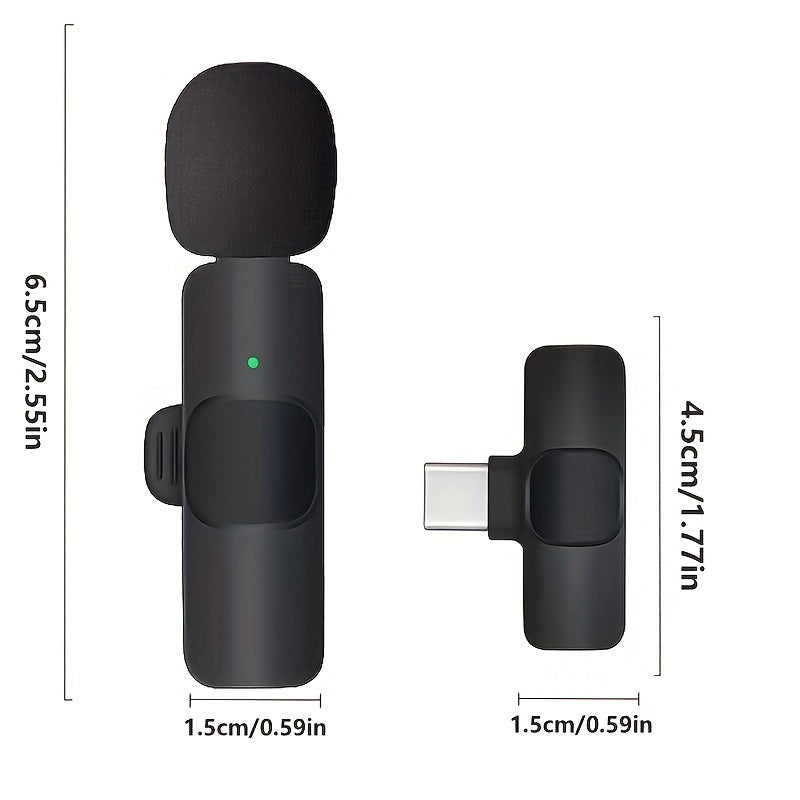 Wireless Lavalier Microphone for iPhone & iPad – Clip-On Cordless Lapel Mic, Omnidirectional Condenser for Interviews, Video Recording, Vlogs, YouTube & Podcasts