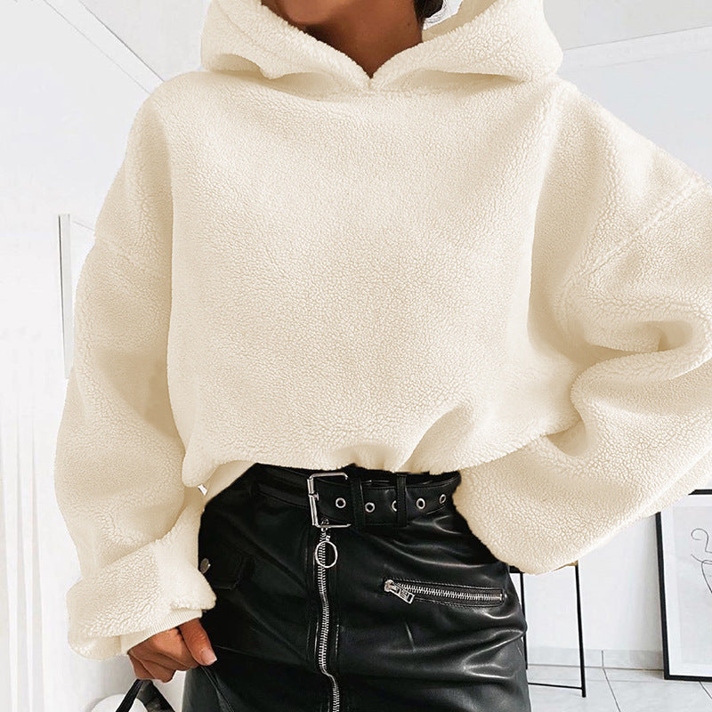 Cozy Comfort: Women's Long Sleeve Fleece Hoodie
