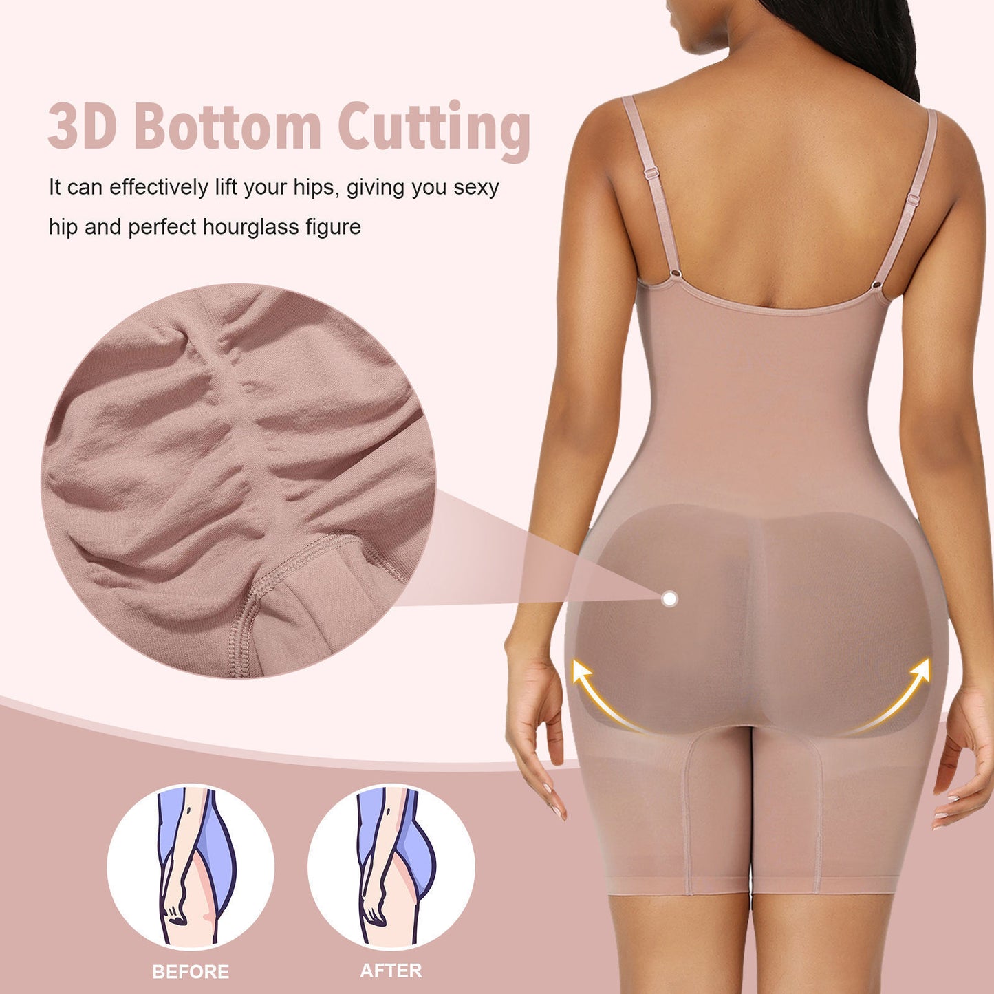 Full Body Sculpting Shapewear – Waist Trainer Bodysuit with Tummy Control | Sizes S–5XL | Black, Brown, Skin Tone