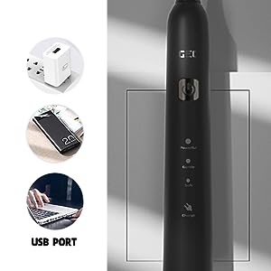 Electric Toothbrush for Adults, 8 Brush Heads Toothbrush w/ 40,000 VPM, Charge Once Last for 365 Days, 6 HIGH-Performance Brushing Modes, Electric Toothbrush