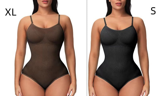 Seamless One-Piece Shapewear Bodysuit – Sculpting Compression with Adjustable Straps