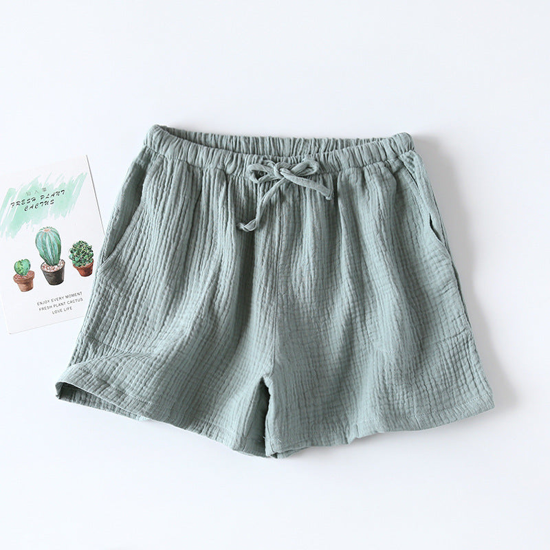 Cotton Cloth Double-layer Thin Women's Summer Pajama Pants Women's