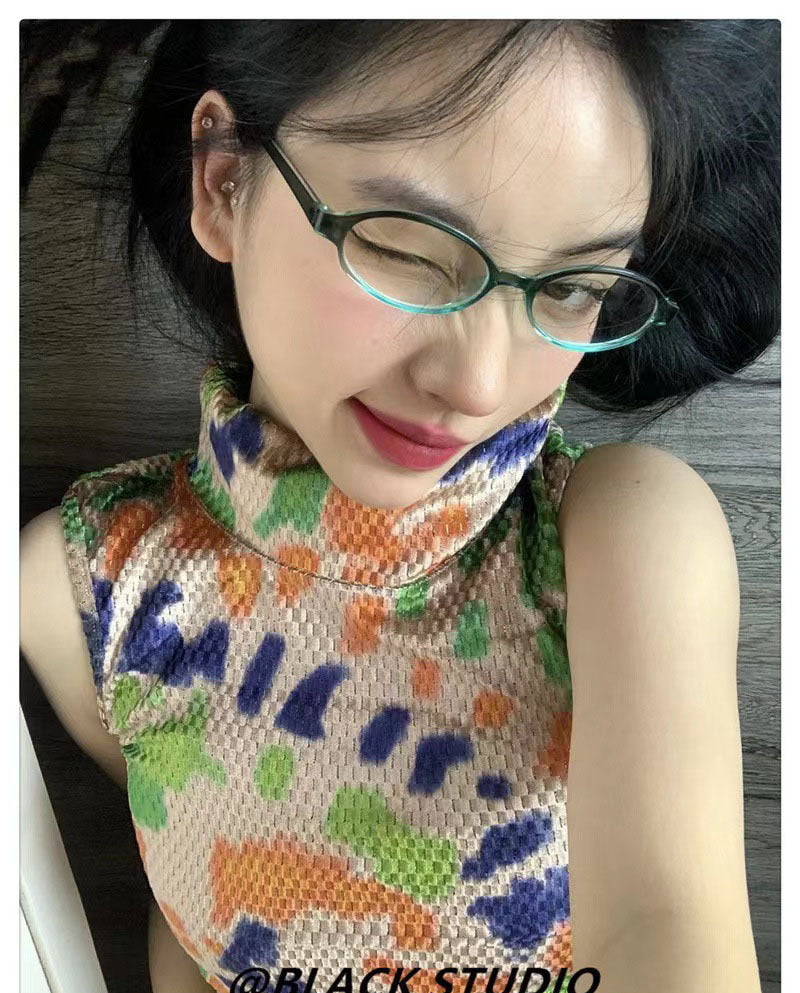 Retro Small Frame Hot Girl Glasses Frame Student Anti-blue Light Glasses