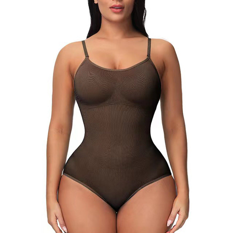 Seamless One-Piece Shapewear Bodysuit – Sculpting Compression with Adjustable Straps