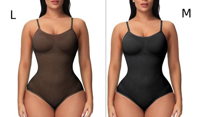 Seamless One-Piece Shapewear Bodysuit – Sculpting Compression with Adjustable Straps