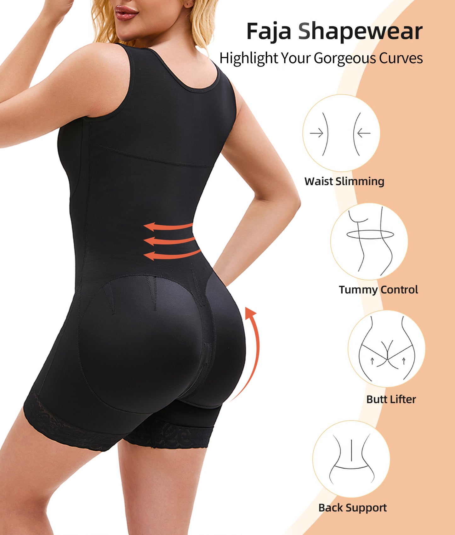 Colombian Fajas Shapewear for Women – Tummy Control, Post-Surgery & Everyday Body Shaper | Butt Lifter, Zipper Crotch, Full Compression | Skims Bodysuits, Sol Leon Fajas, Elegant Fajas, Melibelt Shapewear
