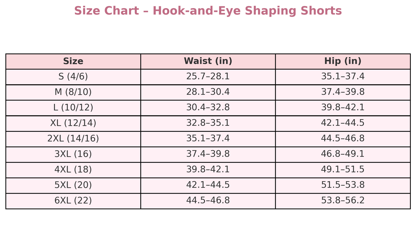 High Waist Hook-and-Eye Shaping Shorts – Tummy Control with Lace Trim (S–6XL)
