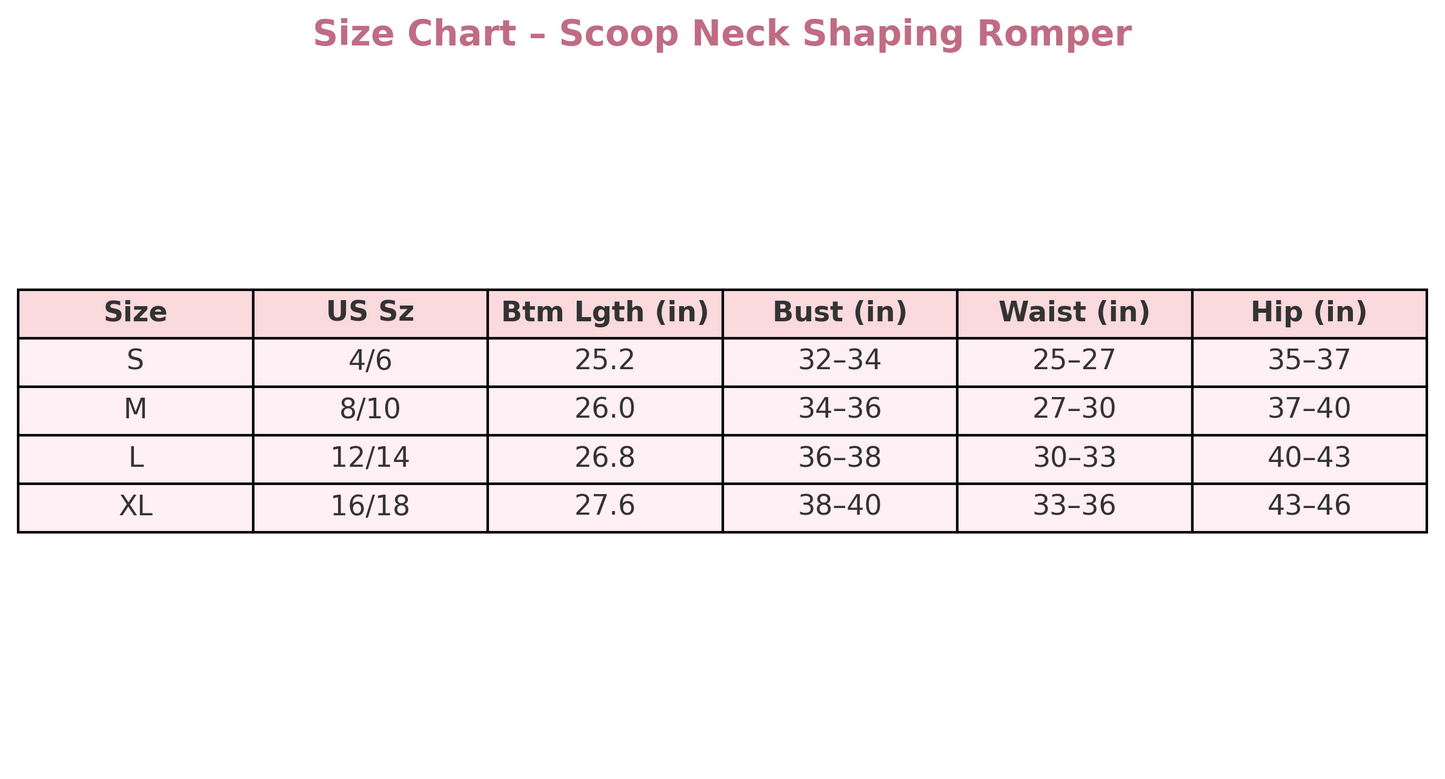 Scoop Neck Shaping Romper – Seamless Compression with Wide Straps