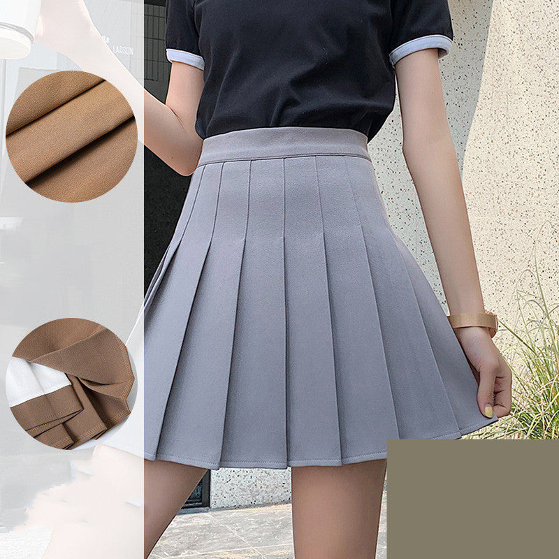 High Waist Pleated Skirt – Elegant A-Line Flowy Midi Skirt for Women, Summer Lightweight Knit Fabric, Casual & Office Wear