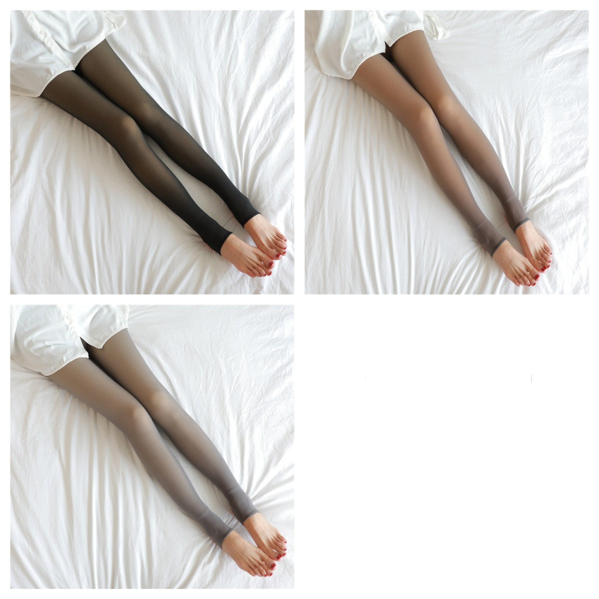 Cozy Women’s Fleece-Lined Pantyhose Translucent Leggings for Warmth