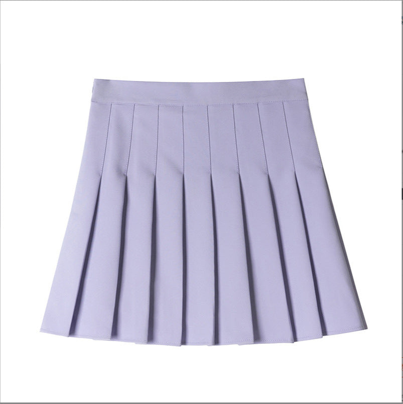 High Waist Pleated Skirt – Elegant A-Line Flowy Midi Skirt for Women, Summer Lightweight Knit Fabric, Casual & Office Wear