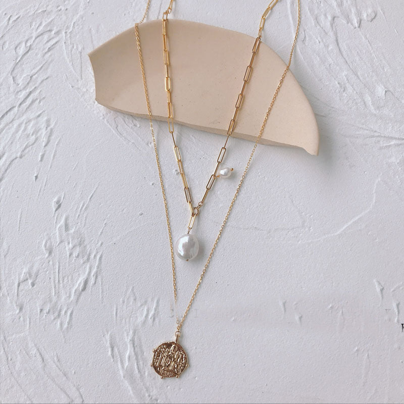 Handmade 14K Gold-Plated Vintage Coin Necklace - Timeless & Elegant