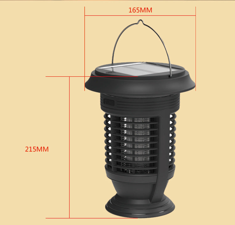 Outdoor Park Solar USB Charging LED Purple Mosquito Killer Lamp