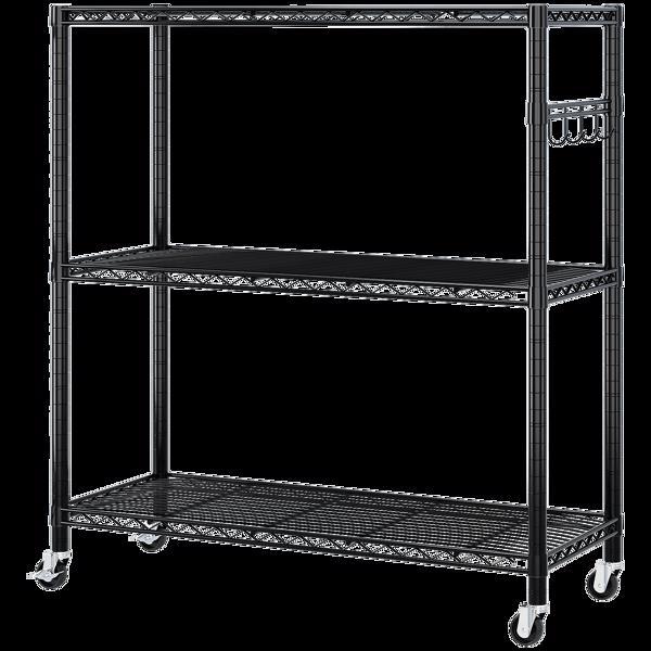 Adjustable Interlayer Spacing Six Layer Segmented Display Rack