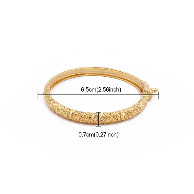 24K Gold-plated Hollow Copper Bracelet
