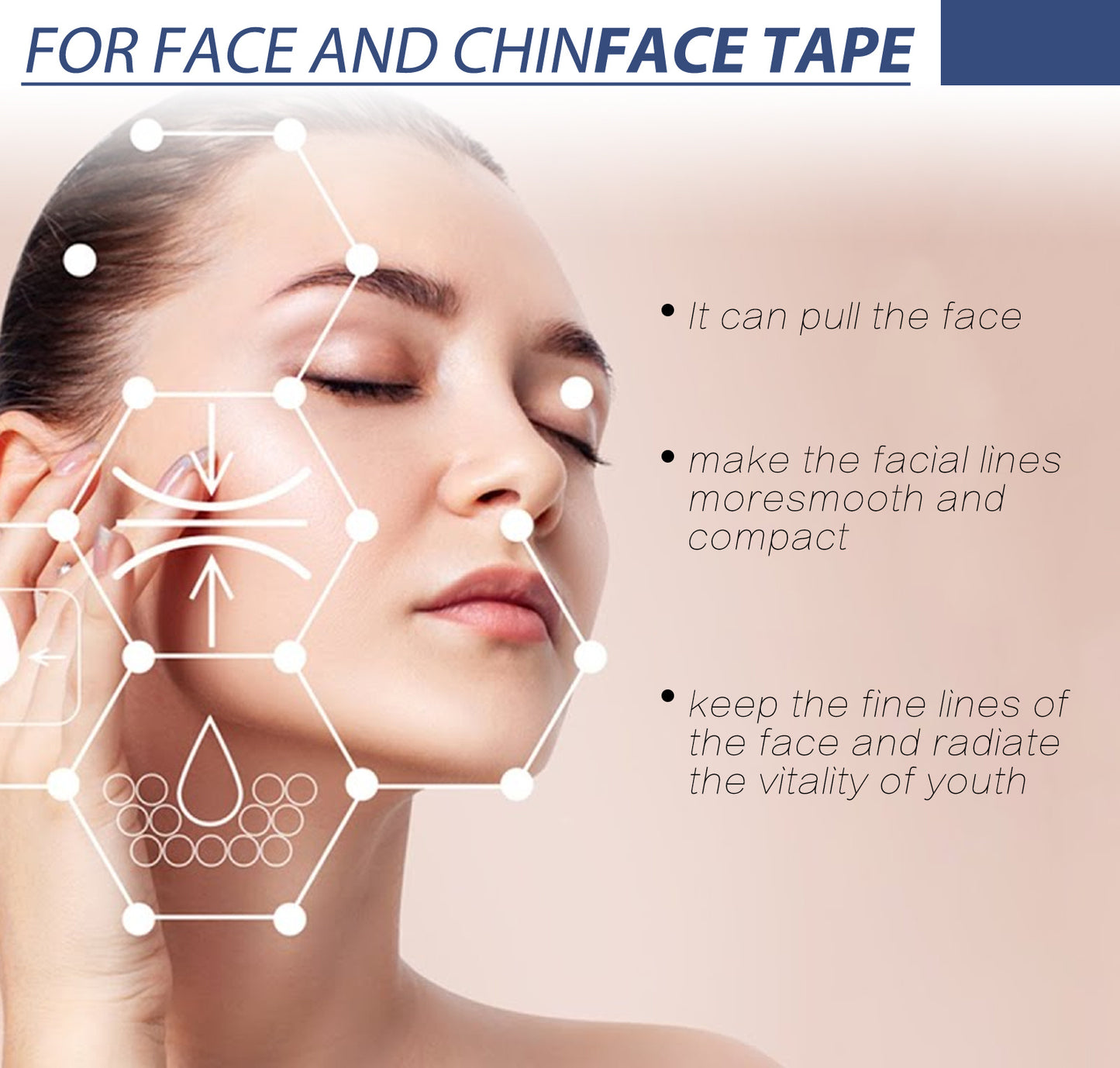 Instant Face Lift Patches – Anti-Wrinkle, Skin Tightening Strips with Hyaluronic Acid, Collagen & Vitamin C | Lifting Tape for Jawline, Double Chin & Fine Lines