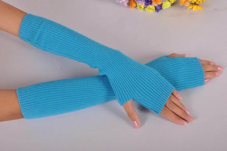 Minimalist Fall & Winter Fashion Long Cashmere Arm Sleeves for Women