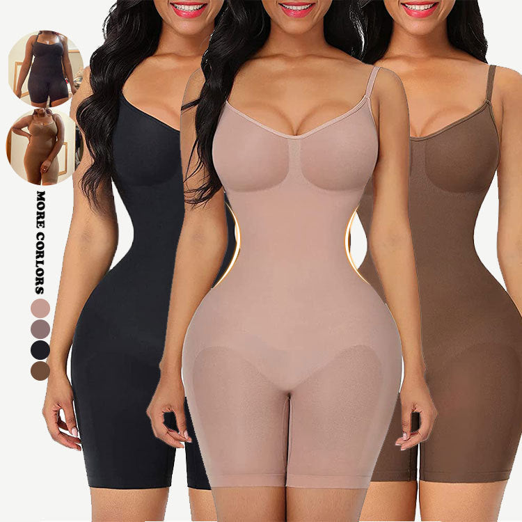 Full Body Sculpting Shapewear – Waist Trainer Bodysuit with Tummy Control | Sizes S–5XL | Black, Brown, Skin Tone