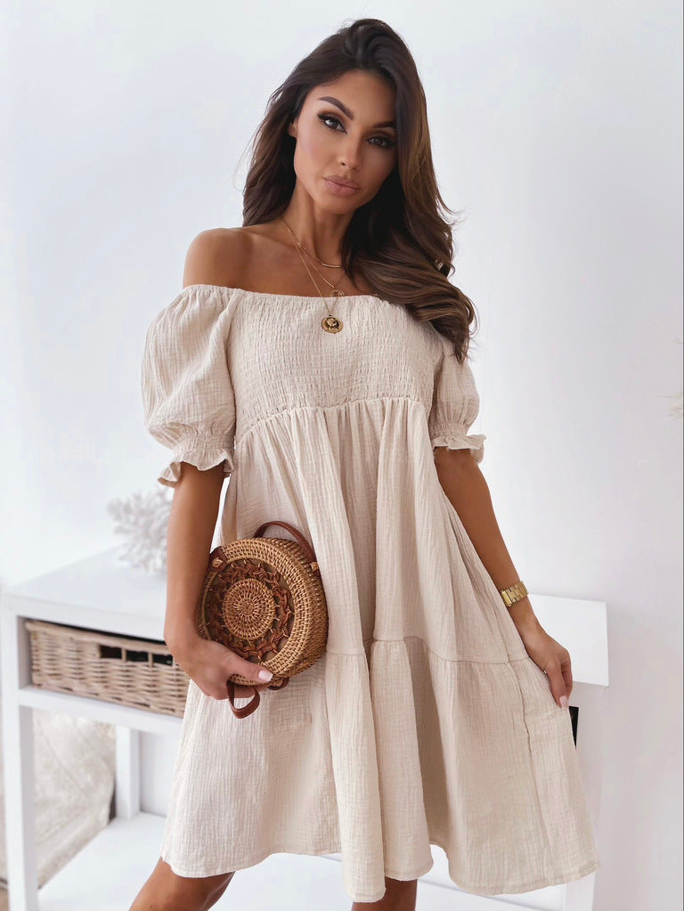 Summer Women's Backless One-Shoulder Long Dress