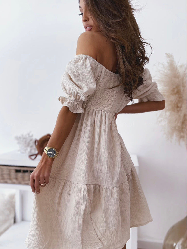 Summer Women's Backless One-Shoulder Long Dress