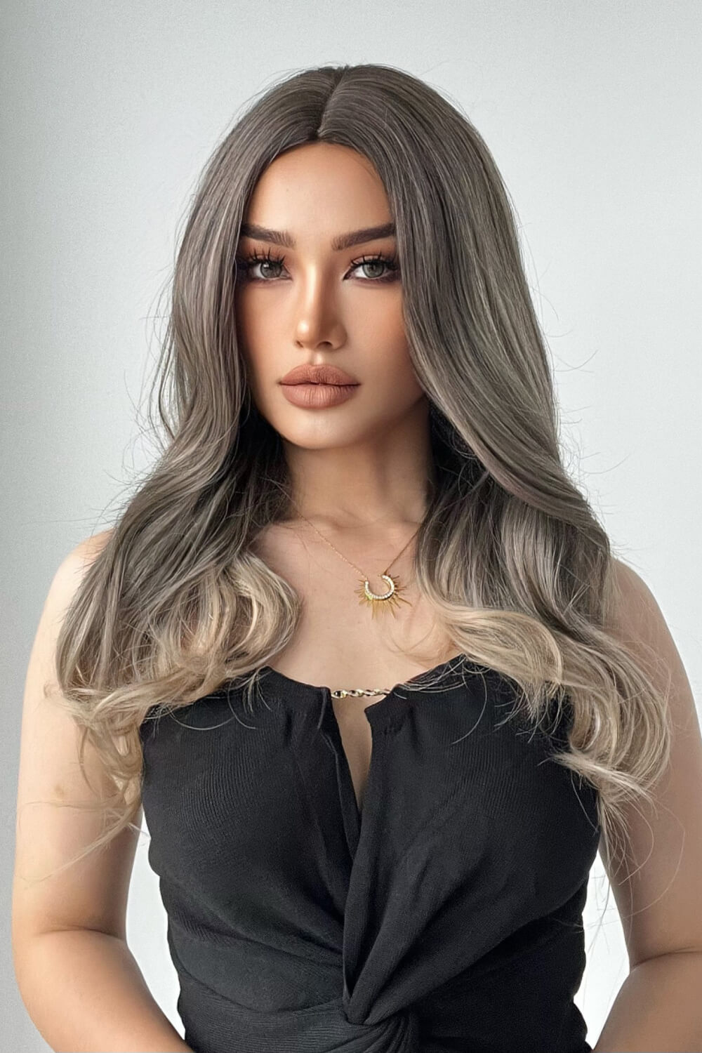 24” Long Straight Synthetic Wig – 13x1 Full-Machine Lace Front, Heat Safe