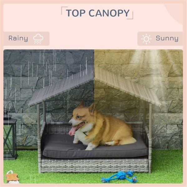 Luxury Rattan Dog Bed – Elevated Pet Sofa & Cozy Dog Tent for Ultimate Comfort