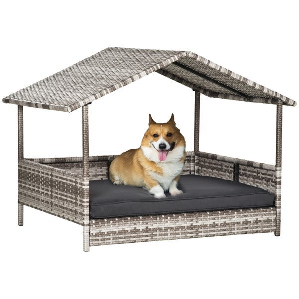 Luxury Rattan Dog Bed – Elevated Pet Sofa & Cozy Dog Tent for Ultimate Comfort