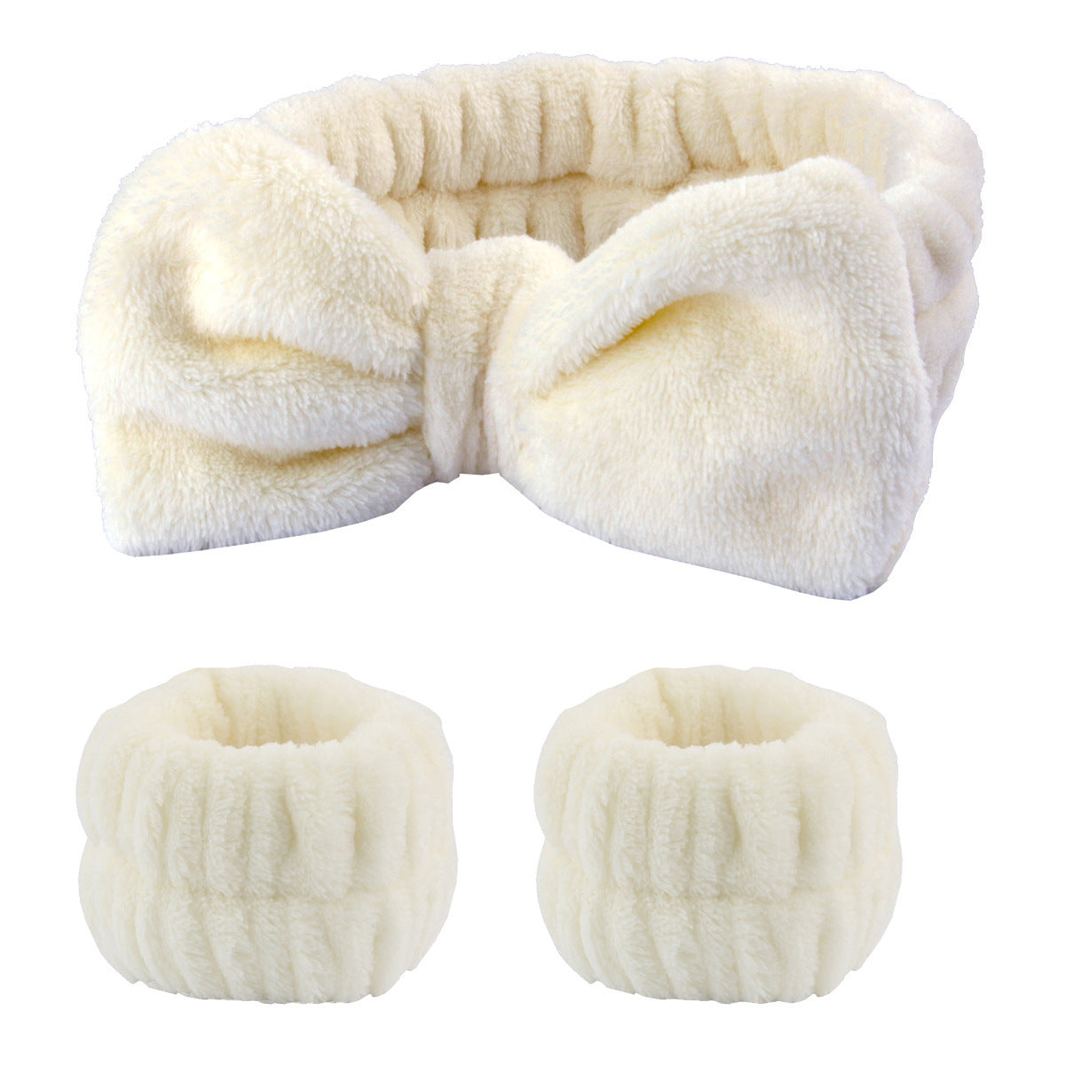 Shampoo Hair With Bow Tie Polyester Coral Velvet
