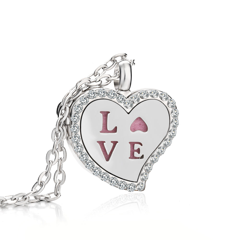 Jewelry Heart Fragrance Essential Oil Diffuser Necklace