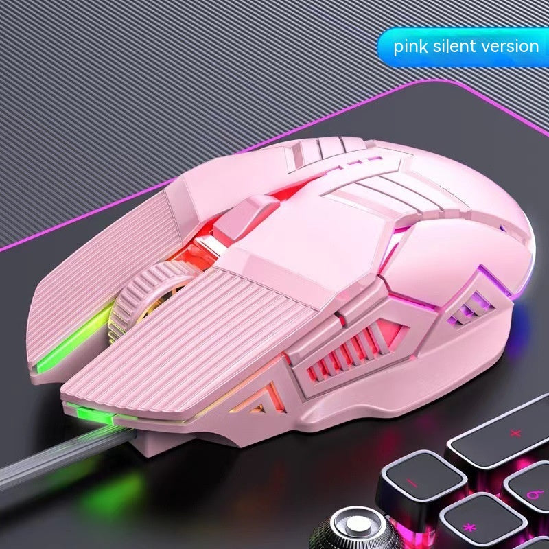 Wired Mouse 6D Colorful Dazzling E-sports Games Office Mute Luminous Mouse