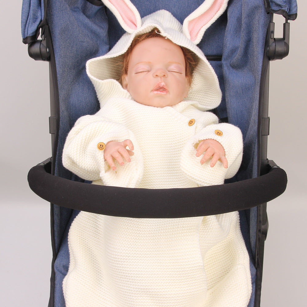 Knitted rabbit sleeping bag