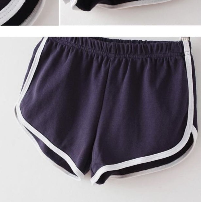 Four color optional cotton shorts female summer Korean version of the new ins wide leg loose solid color sports wear pants