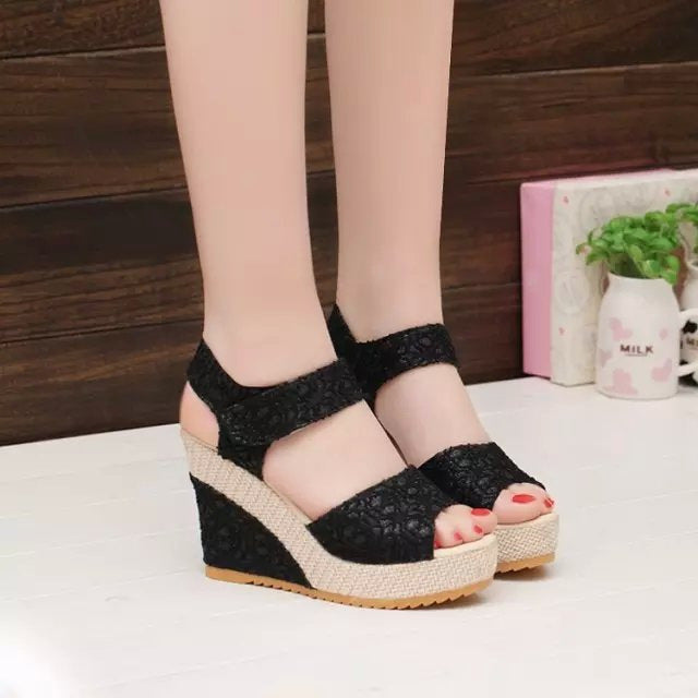 Elegant Nonslip Summer Sandals with Fish Mouth Toe Shoe Design