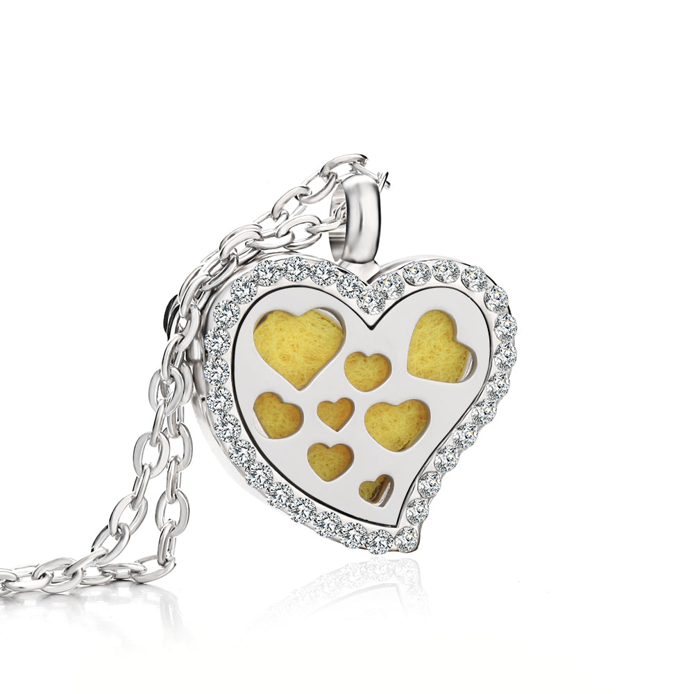 Jewelry Heart Fragrance Essential Oil Diffuser Necklace