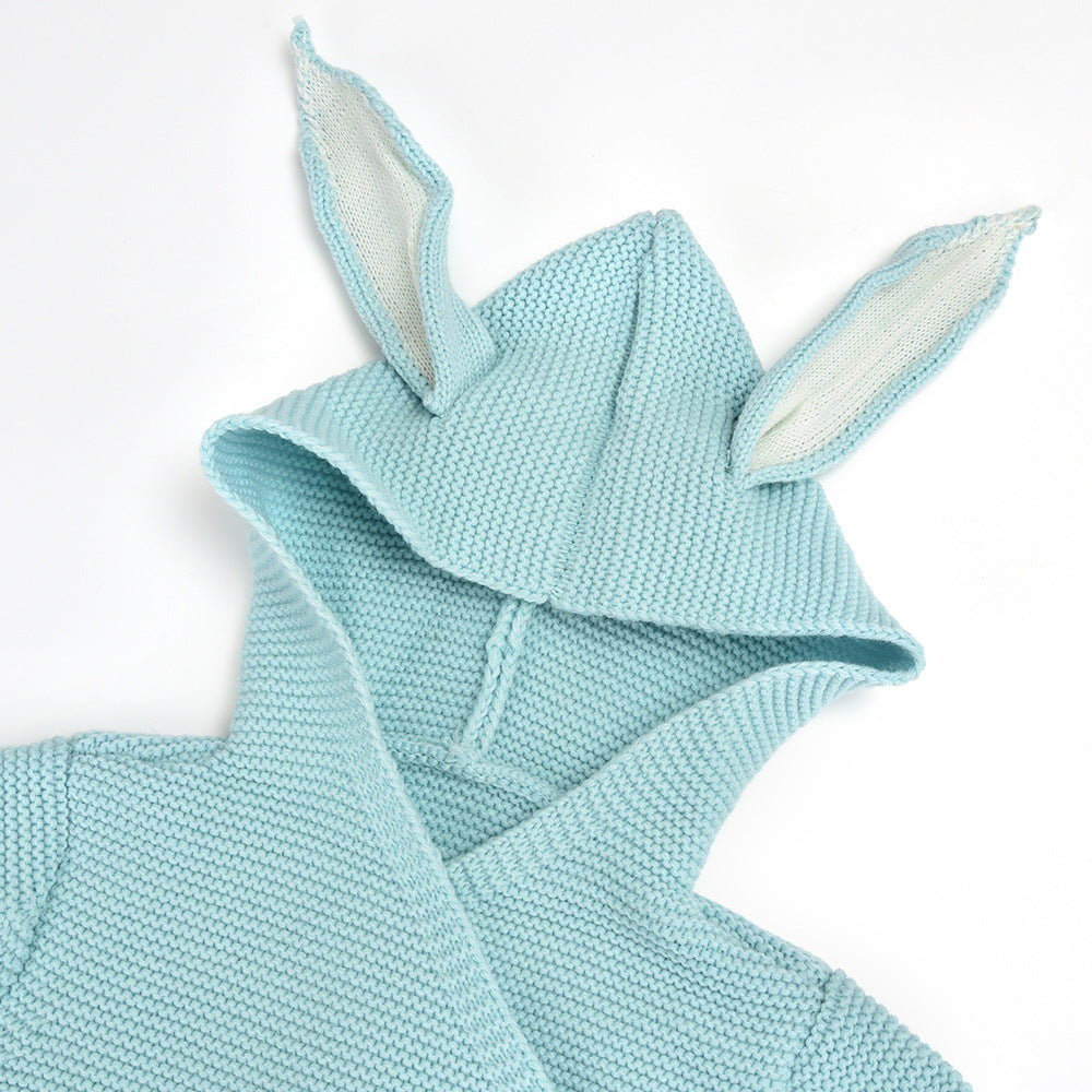 Knitted rabbit sleeping bag