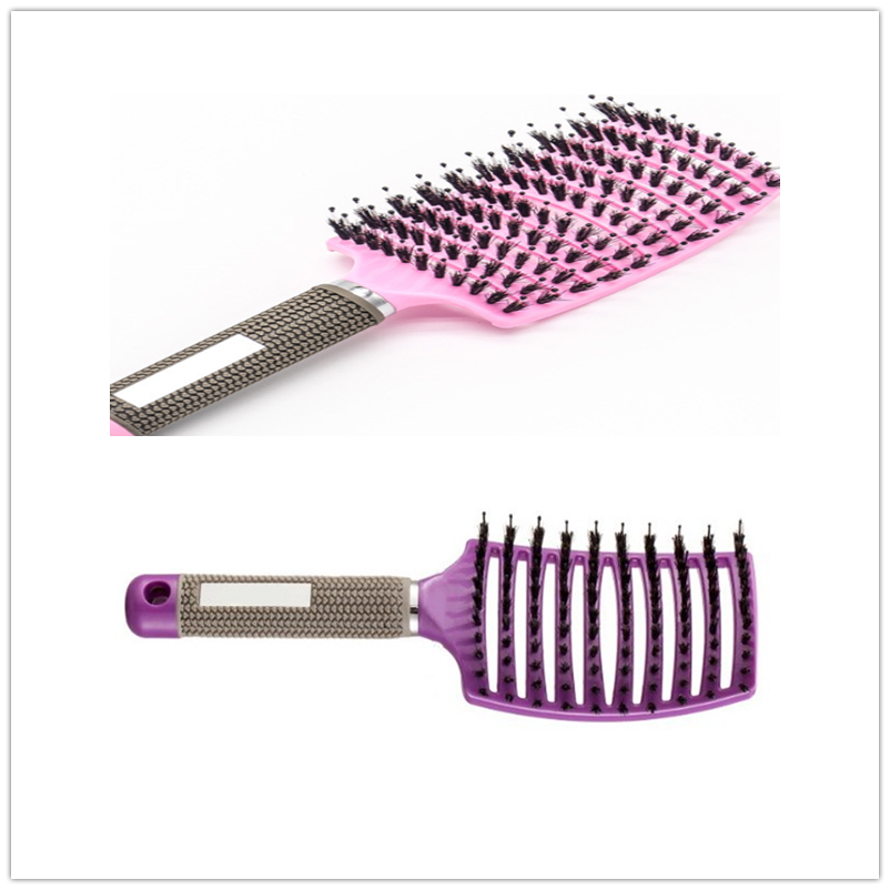 Anti-Klit Hairbrush for Women - Detangler Hair Brush with Nylon Bristles for Scalp Massage and Teasing