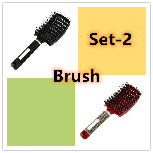 Anti-Klit Hairbrush for Women - Detangler Hair Brush with Nylon Bristles for Scalp Massage and Teasing