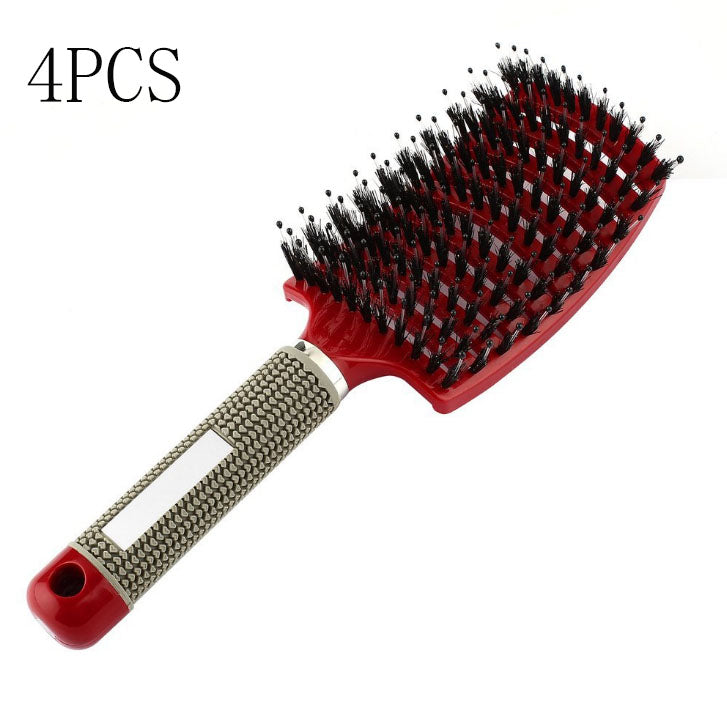 Anti-Klit Hairbrush for Women - Detangler Hair Brush with Nylon Bristles for Scalp Massage and Teasing