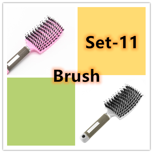 Anti-Klit Hairbrush for Women - Detangler Hair Brush with Nylon Bristles for Scalp Massage and Teasing