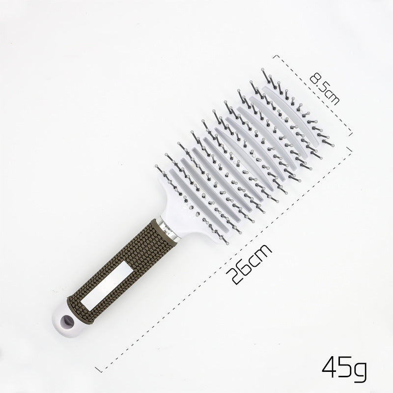 Anti-Klit Hairbrush for Women - Detangler Hair Brush with Nylon Bristles for Scalp Massage and Teasing