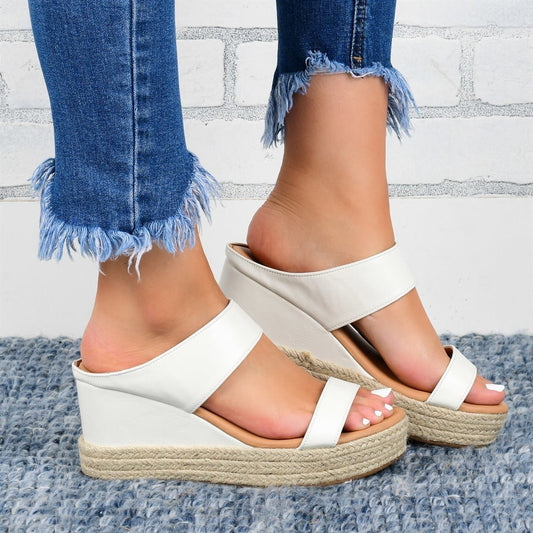 Stylish Hemp Wedge Heel Sandals: Elevate Your Casual Look!